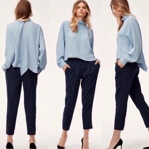 Aritzia Babaton Cohen Gray pleated trousers size 2‎